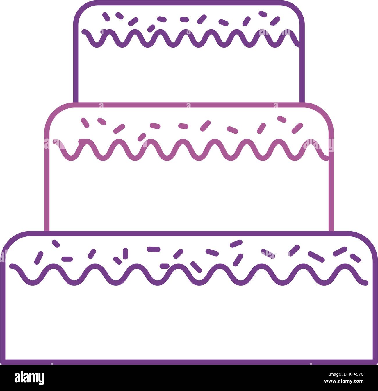 sweet cake for birthday party decorated Stock Vector Image & Art - Alamy