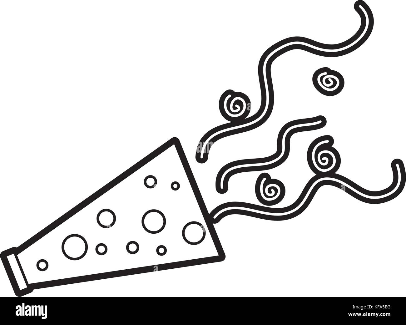 party horn blower confetti celebration birthday Stock Vector Image