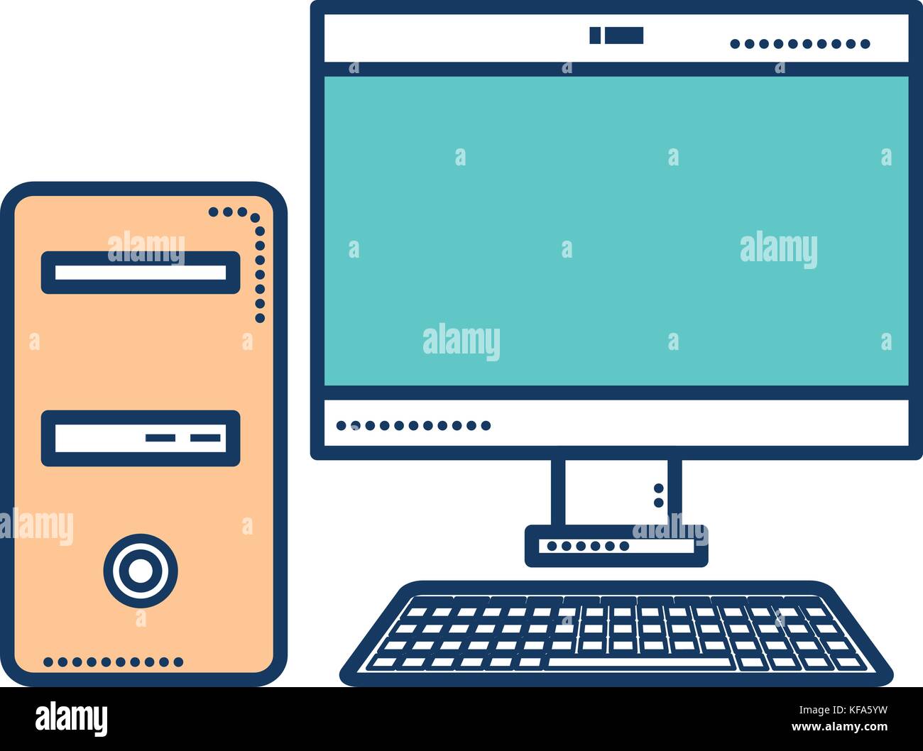 computer desktop isolated icon vector illustration design Stock Vector ...