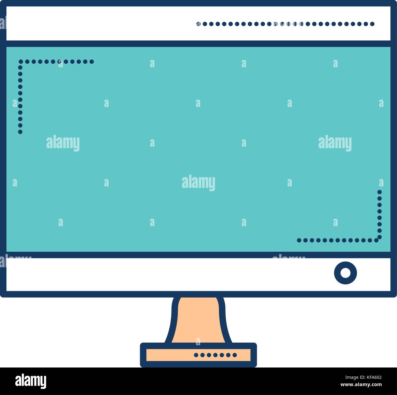 computer display isolated icon vector illustration design Stock Vector ...