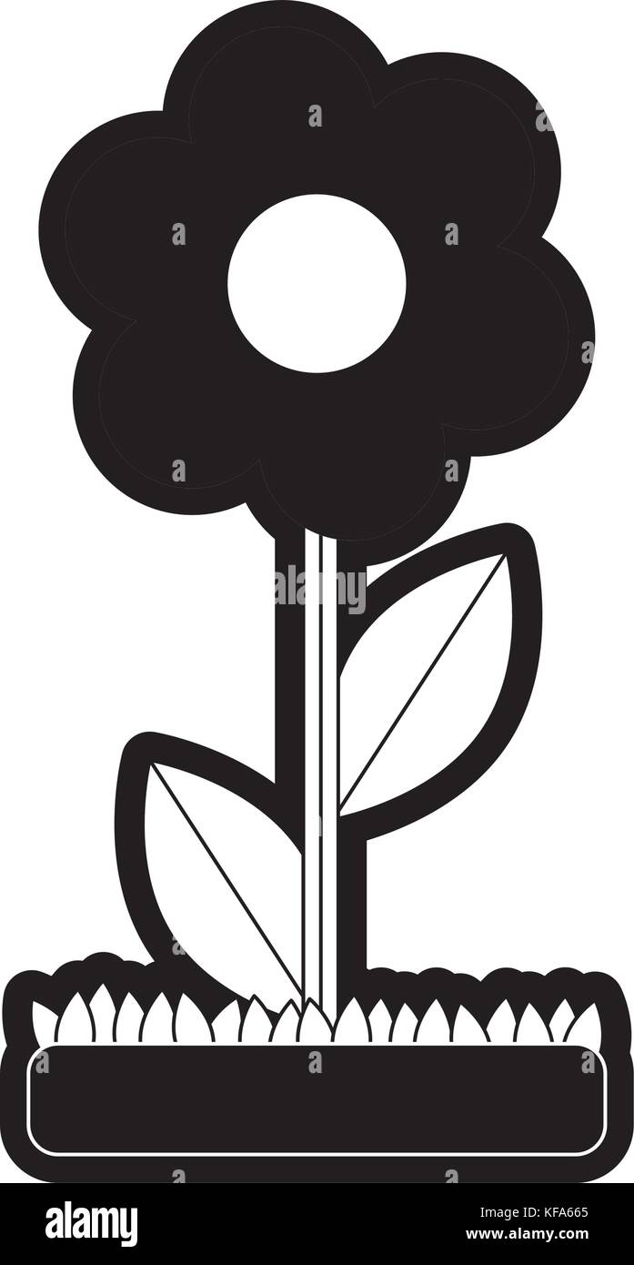 beautiful flower icon over white background vector illustration Stock ...
