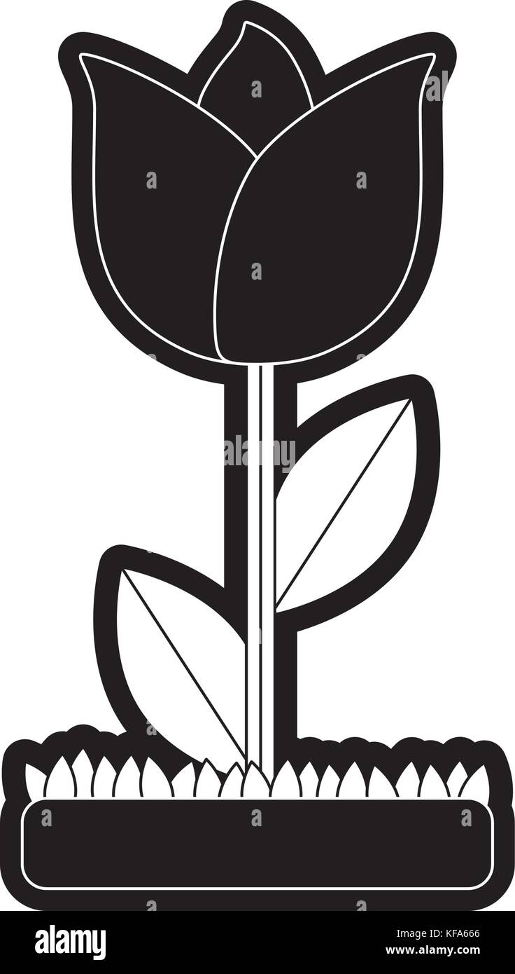 beautiful flower icon over white background vector illustration Stock ...