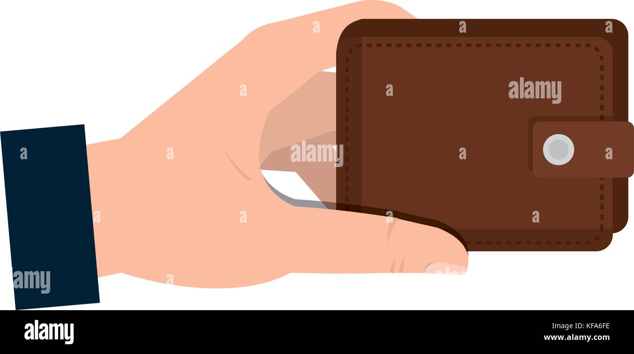 hand with wallet money vector illustration design Stock Vector Image ...