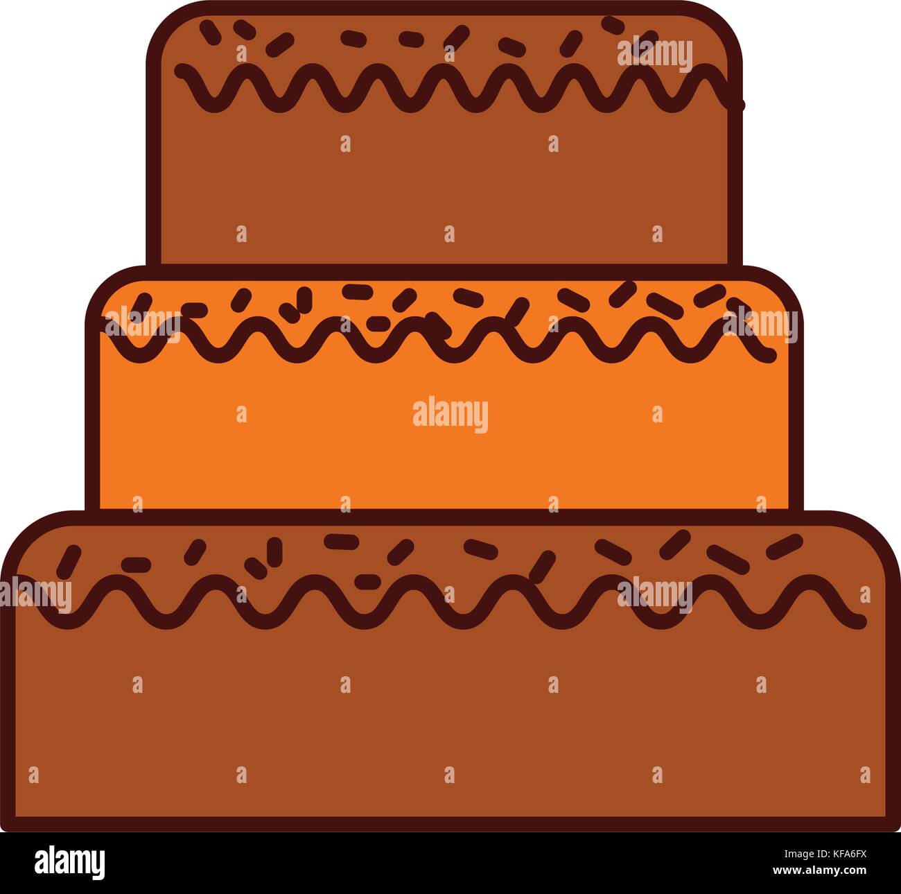 sweet cake for birthday party decorated Stock Vector Image & Art - Alamy