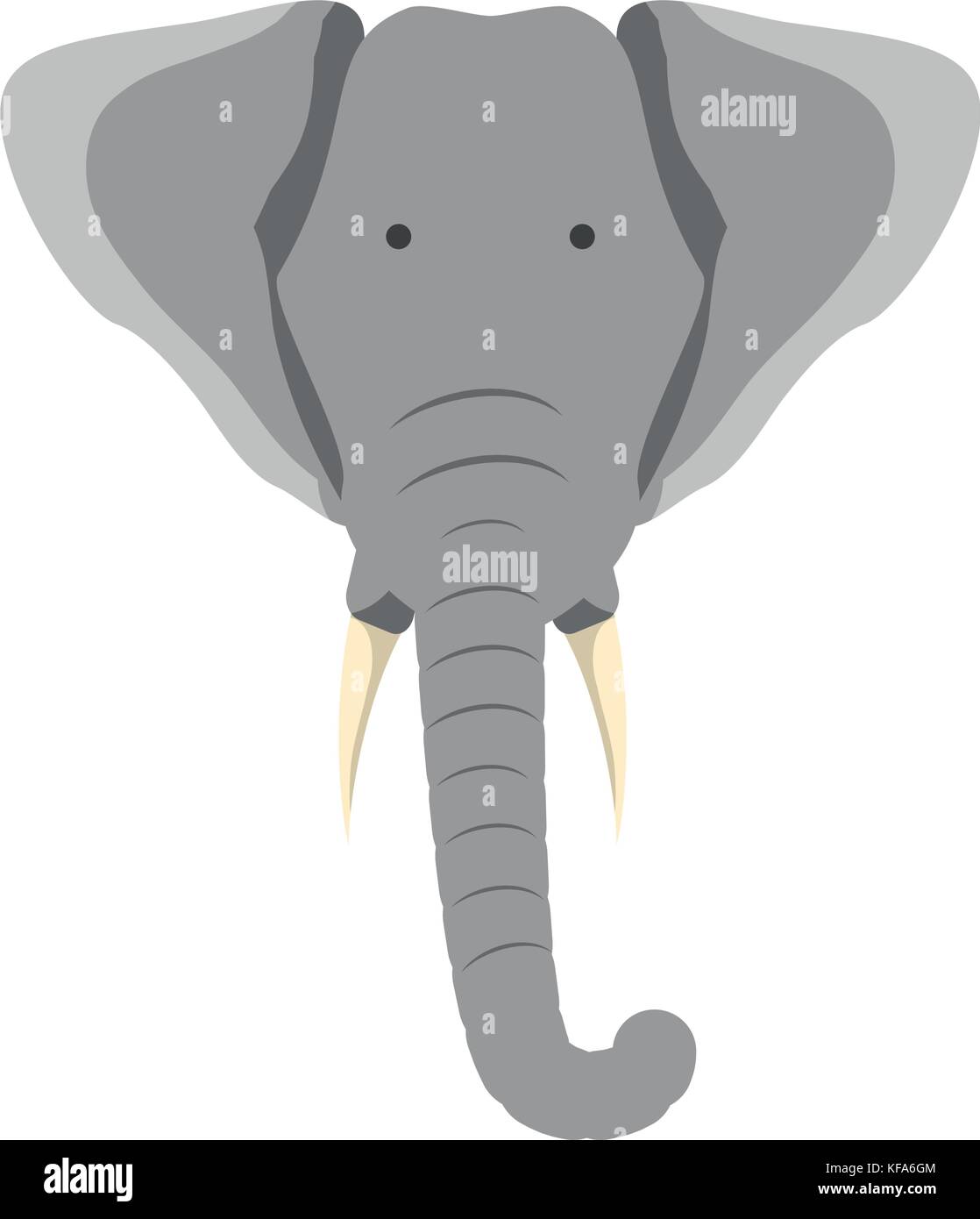 cartoon elephant icon over white background vector illustration Stock ...