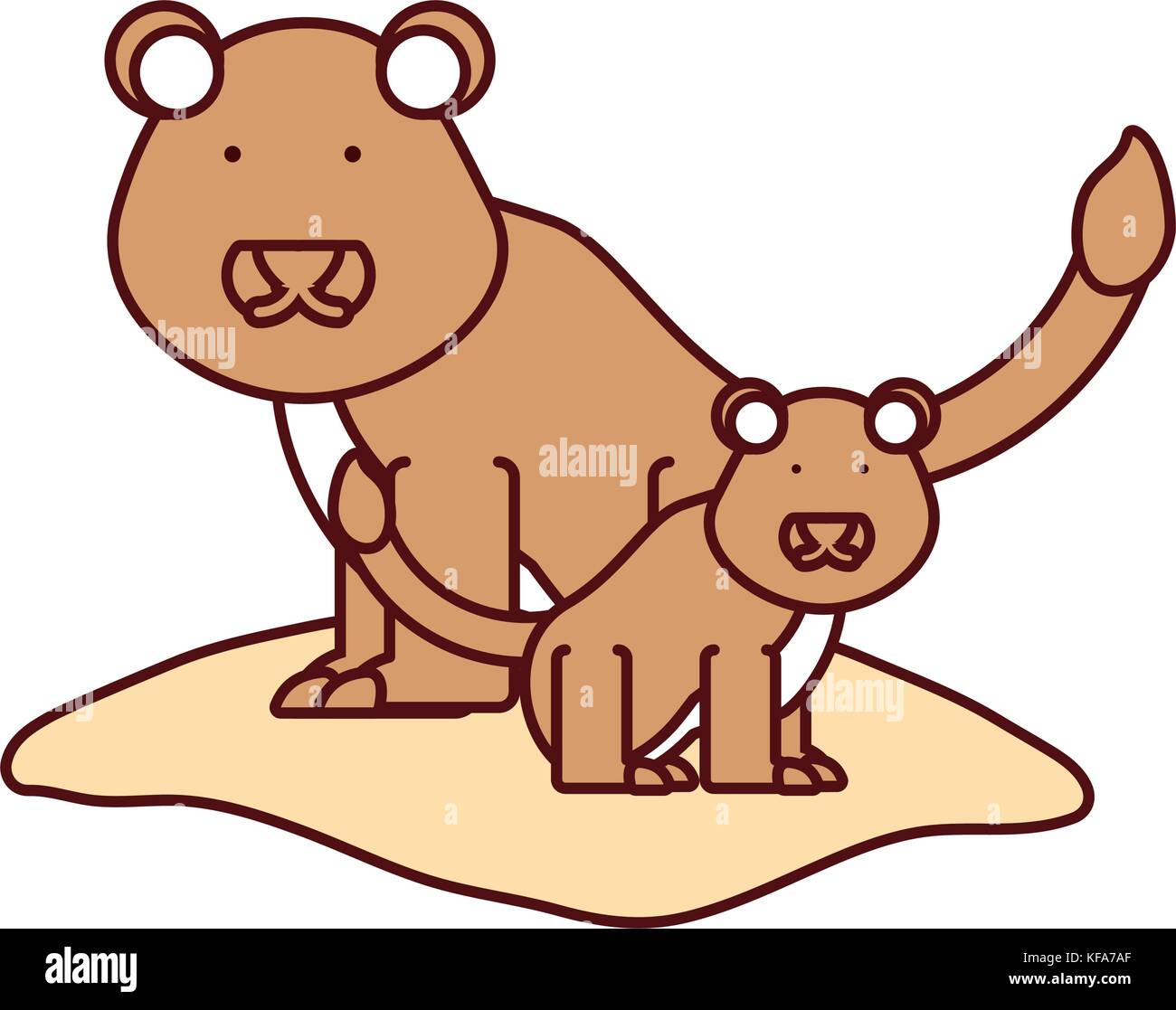 Cartoon Lioness Icon Stock Vector Image Art Alamy