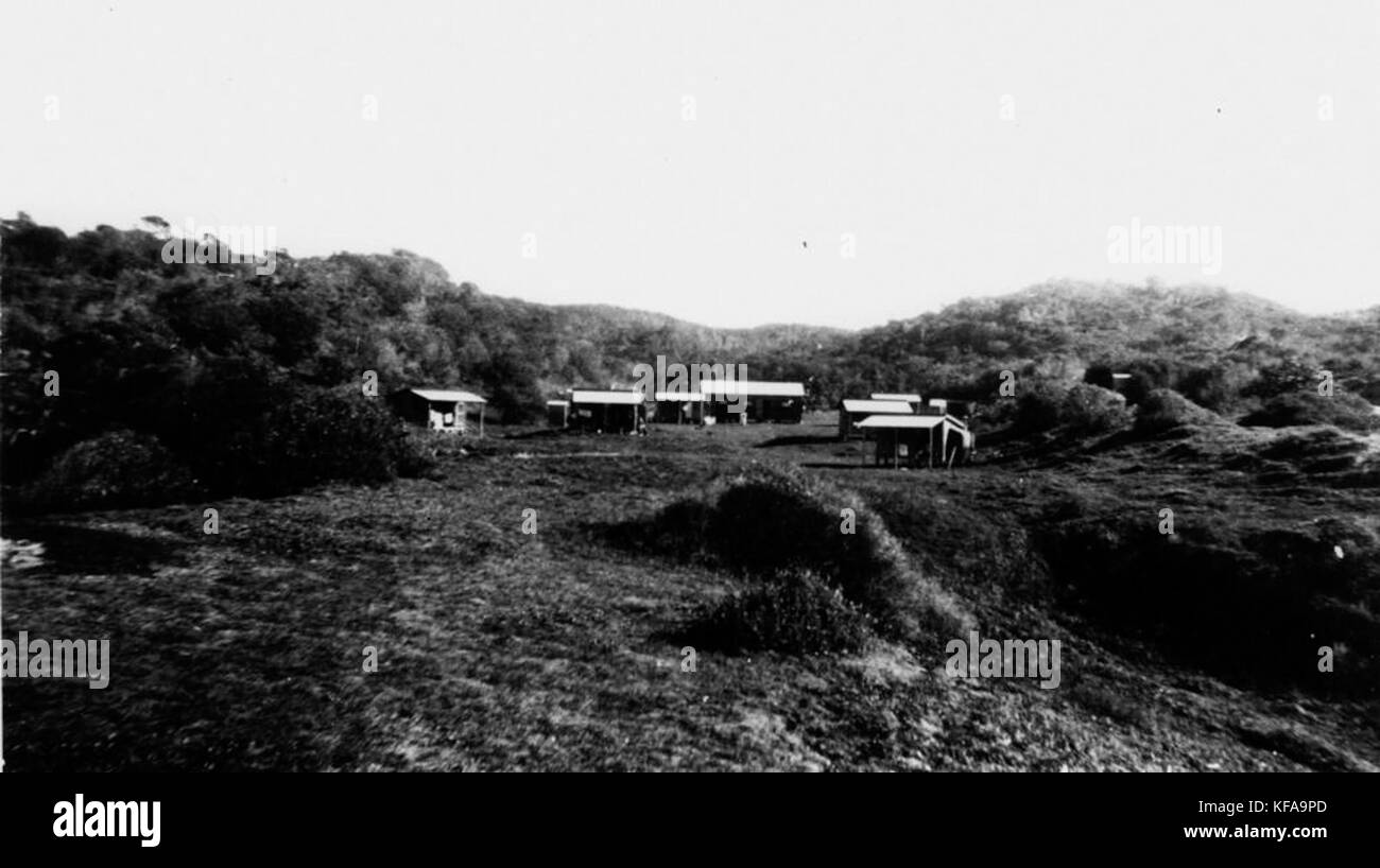 Buildings at Happy Valley, Fraser Island, circa 1935 Stock Photo