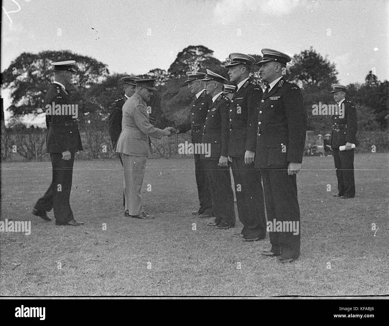 37167 Senior St Johns Ambulance parade Government House Stock Photo