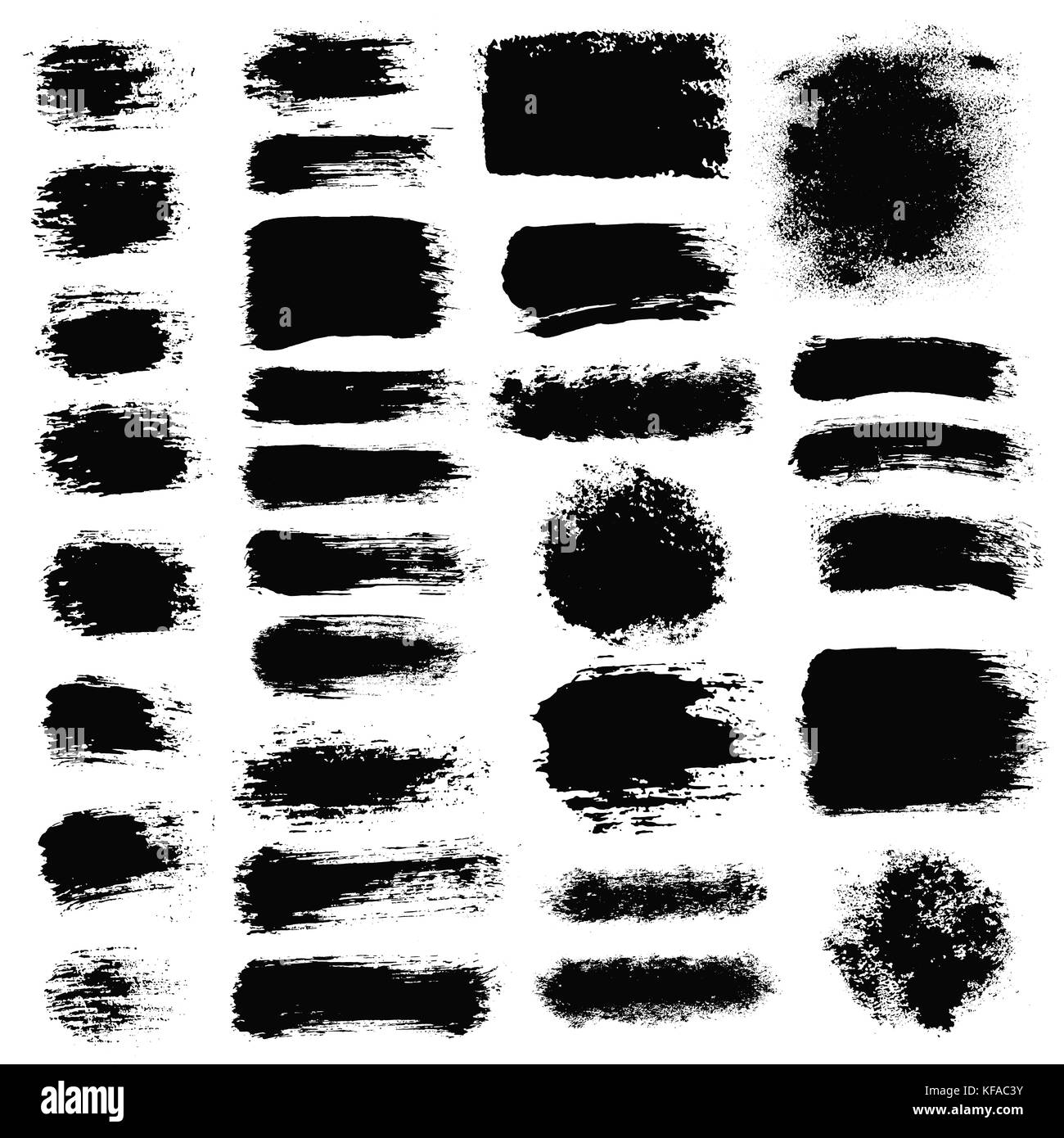 Brush Stroke Paint Boxes Set Stock Vector Image & Art Alamy
