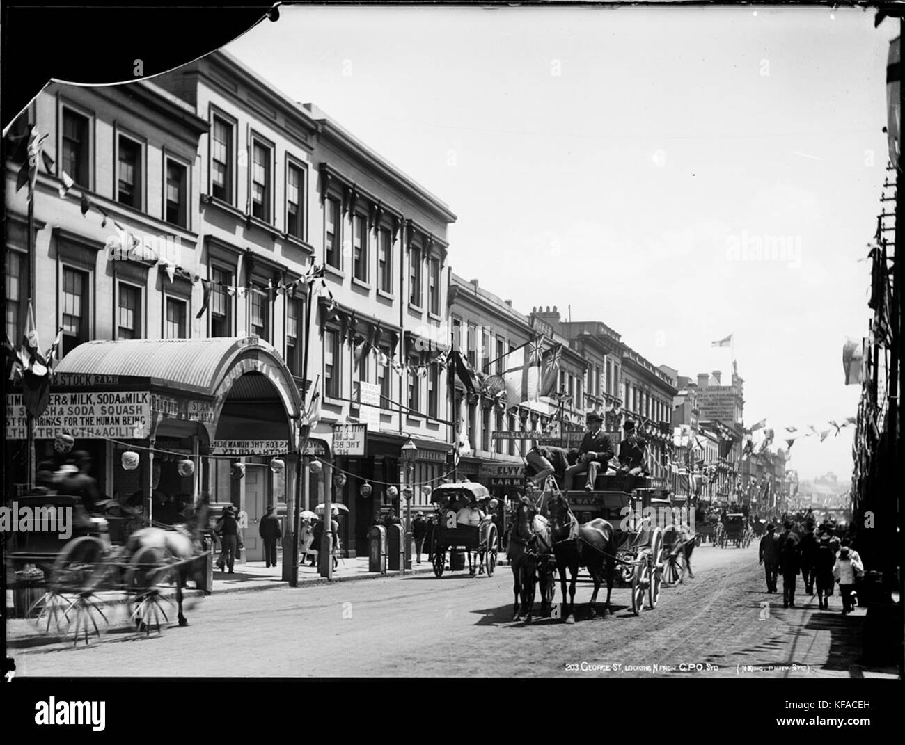 George Street, looking north from GPO Sydney (2363493414) Stock Photo