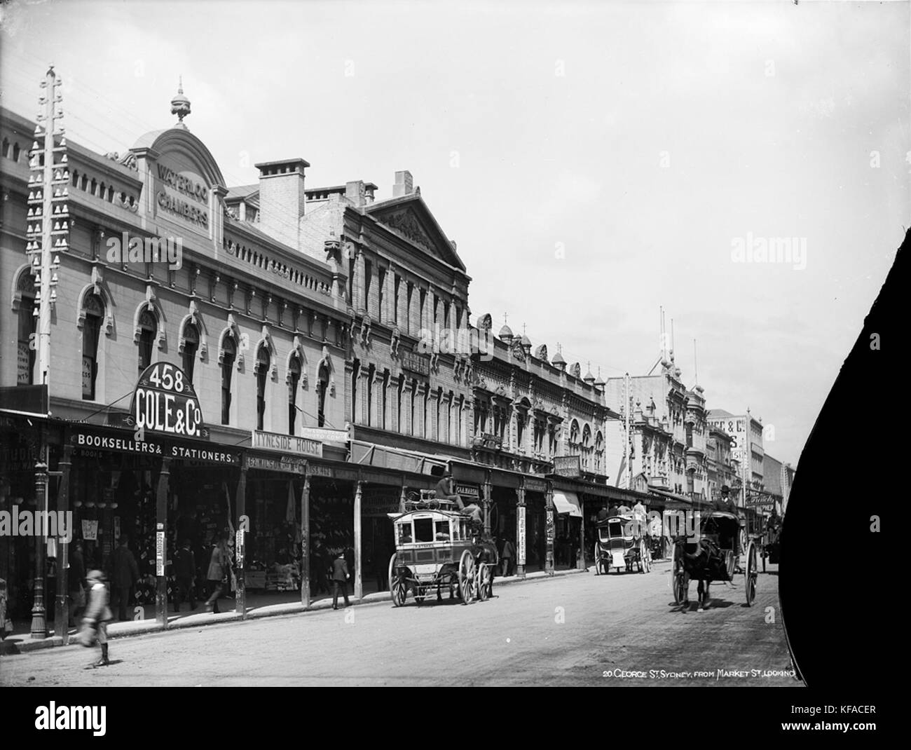 George Street from Market Street, Sydney, c 1900 Stock Photo