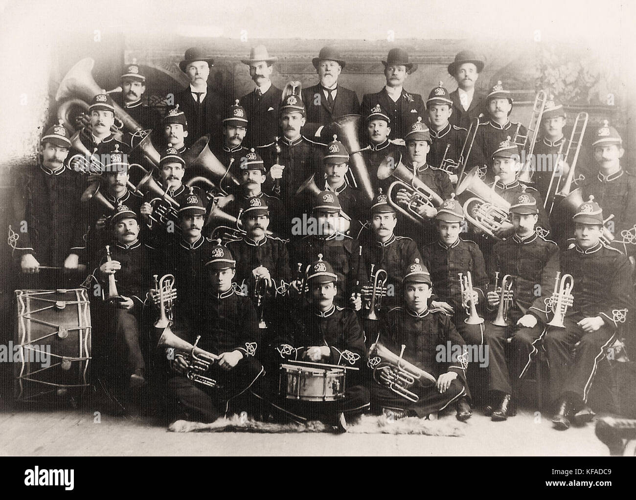 Australia Queenstown Brass Band, Tasmania, 1905 Stock Photo Alamy