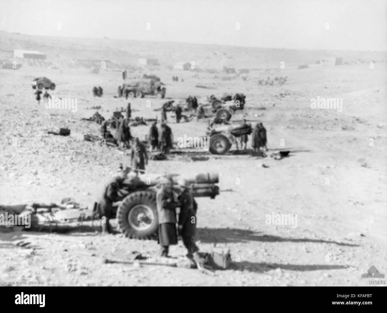 6 inch howitzers Tobruk Jan 1941 AWM 005610 Stock Photo