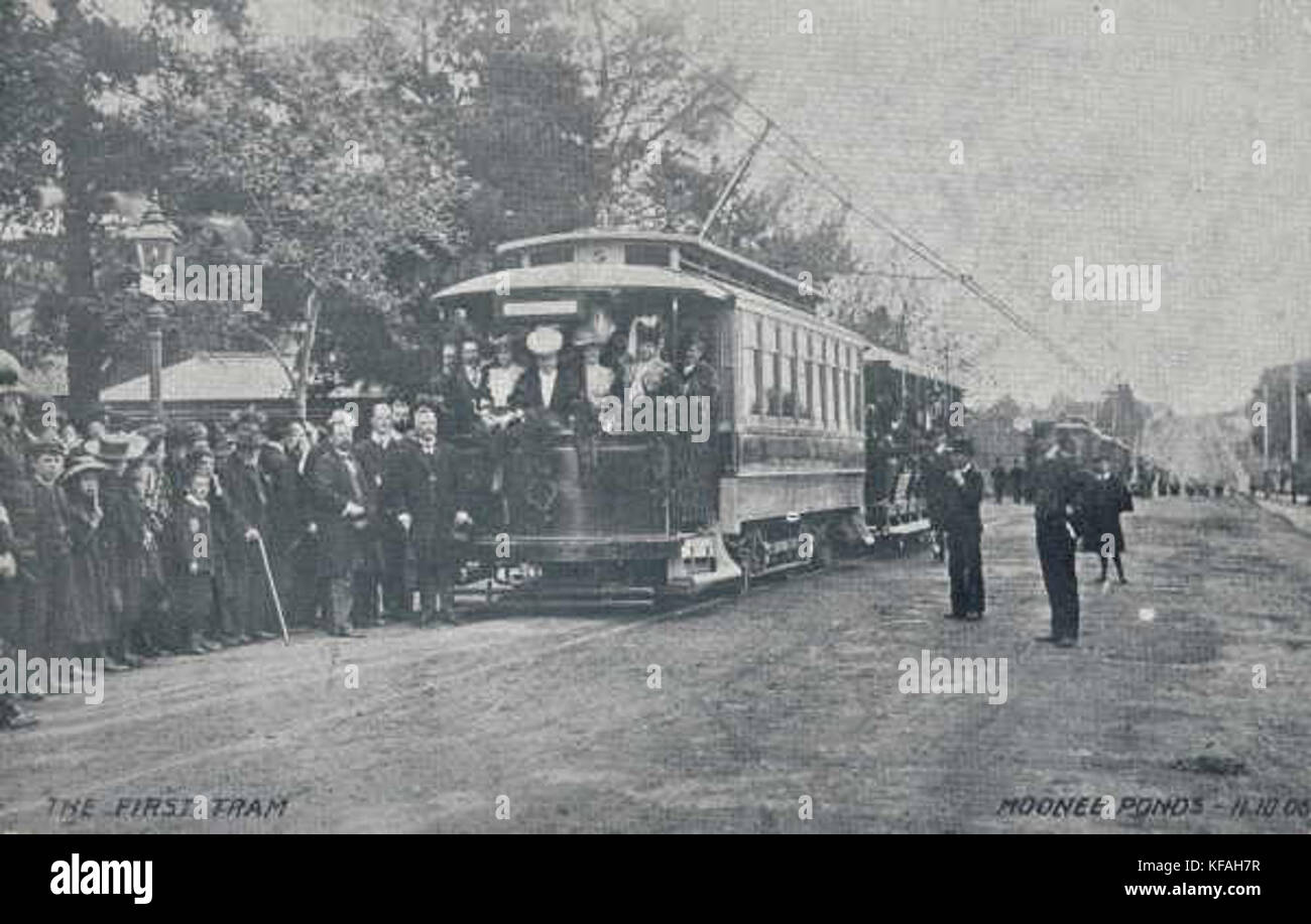 First Tram Operations NMETL first tram Stock Photo - Alamy