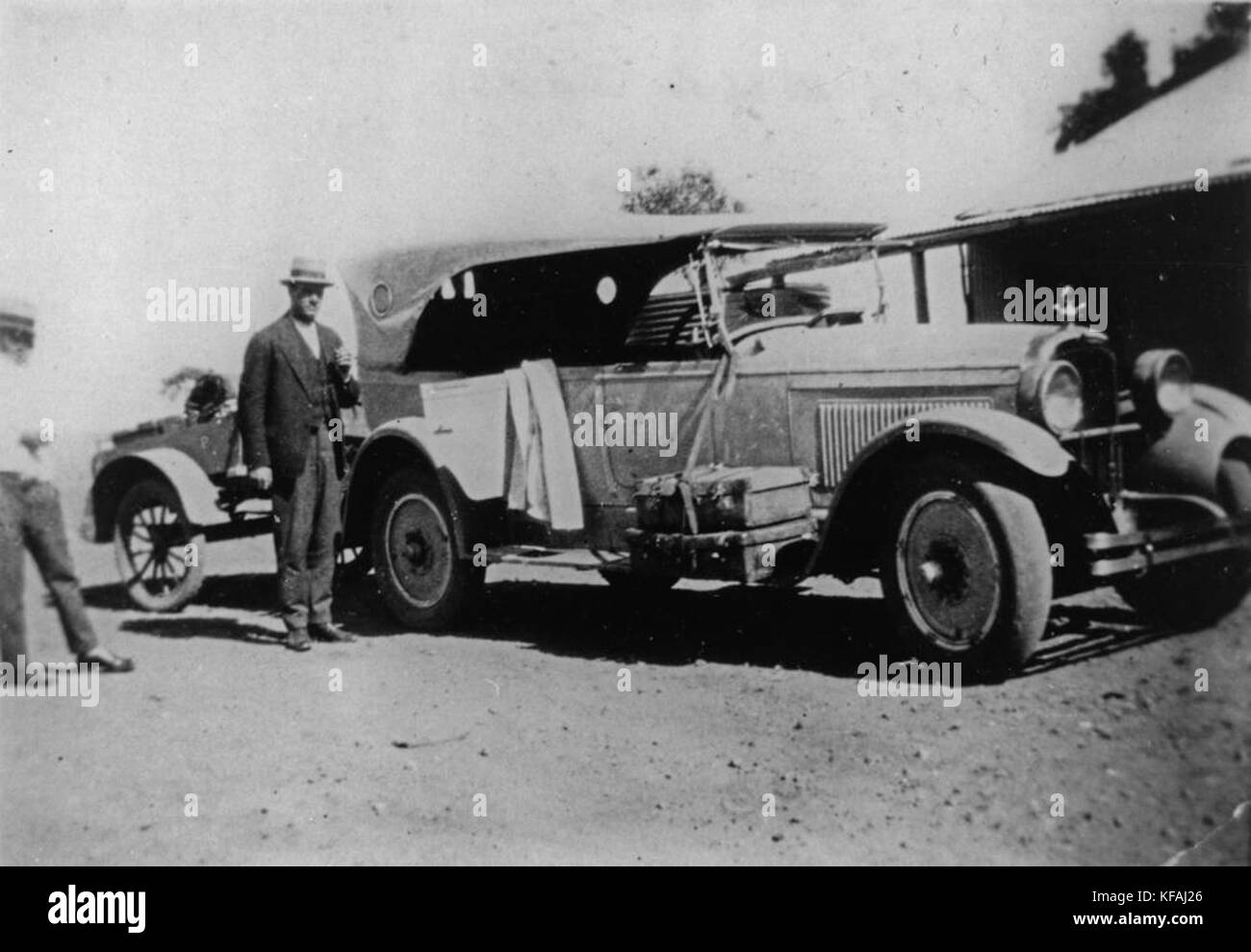 A historical photograph or record showing the mail delivery route from ...