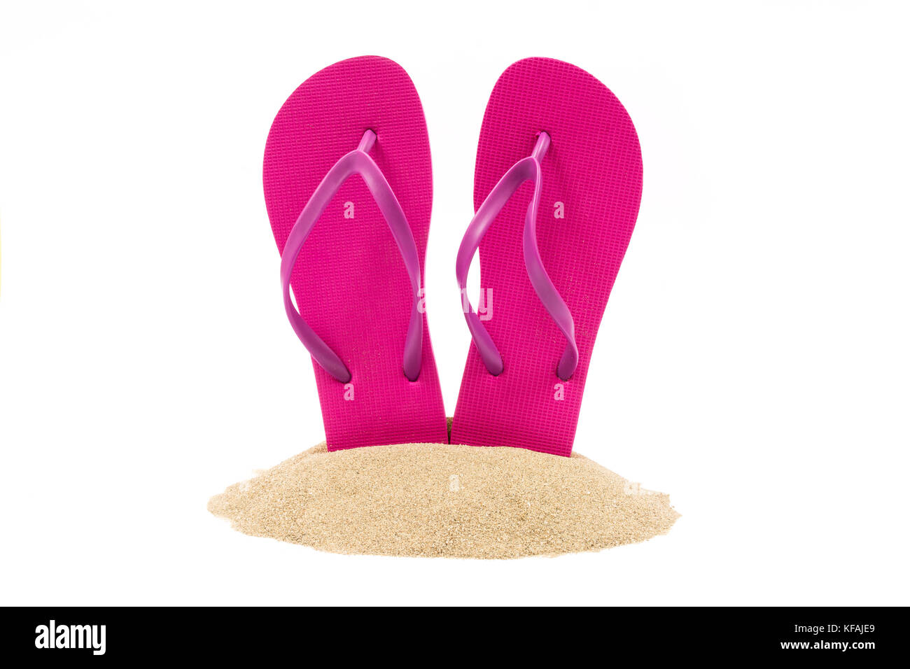 Isolated flip flops on white background Stock Photo - Alamy