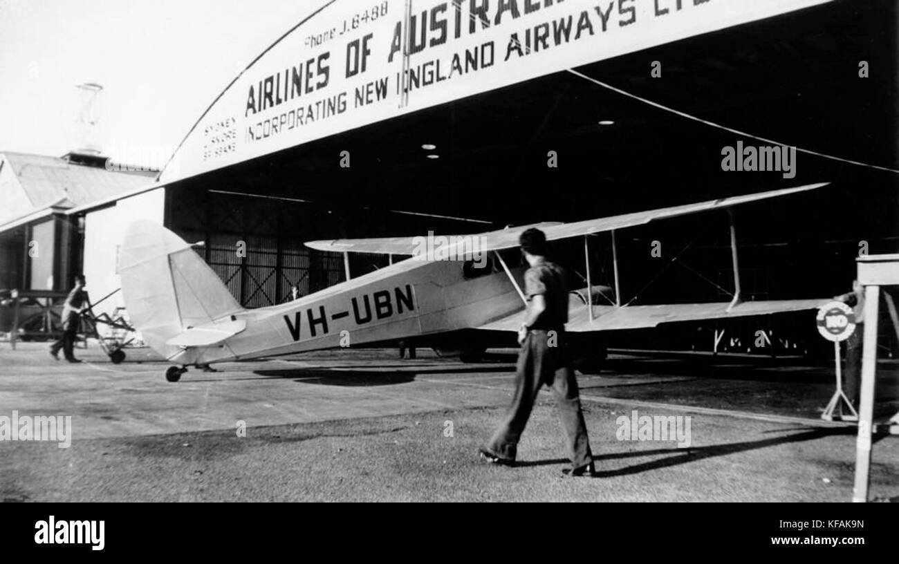 1 116640 De Havilland DH89 biplane pictured outside a hangar at the ...