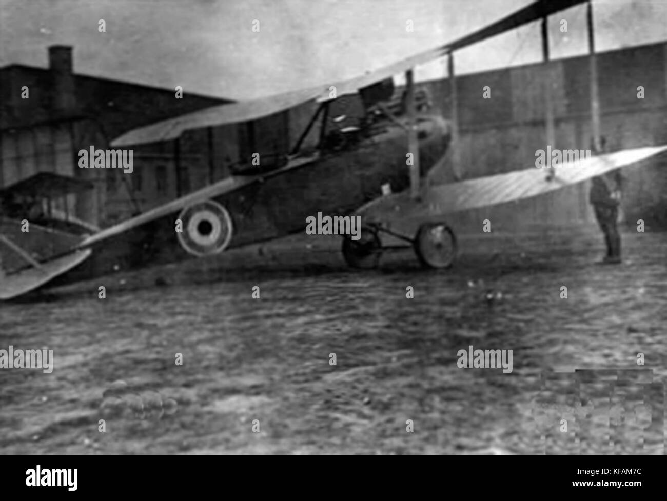 Captured Rumpler C.VII at Bickendorf 1919 Stock Photo