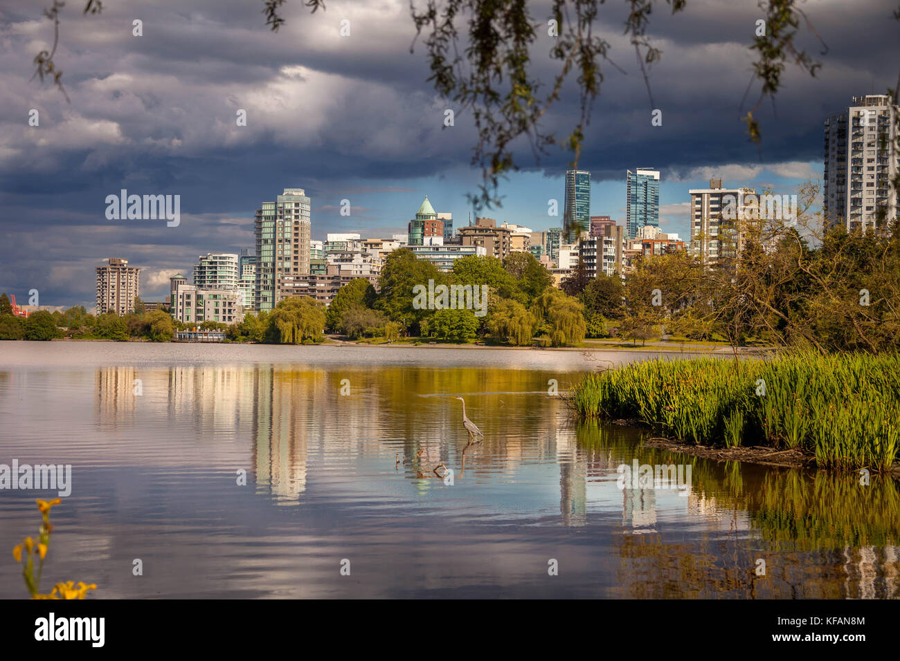A nice view of the lost lagoon on Vancouver B.C. Stock Photo