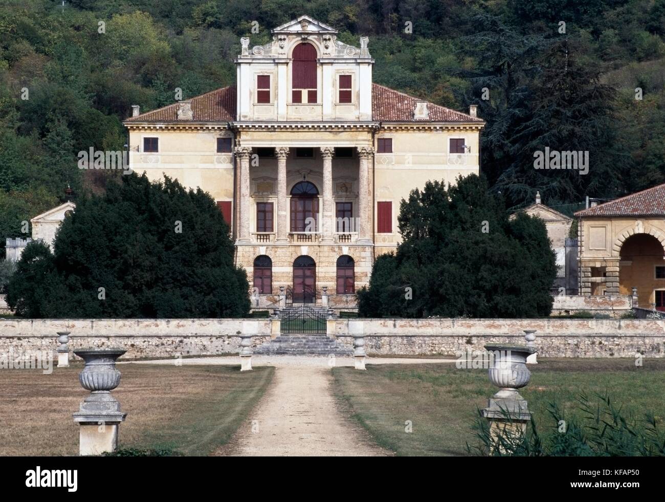 The Facade Of Villa Fracanzan Piovene 18th Century Designed By the-facade-of-villa-fracanzan-piovene-18th-century-designed-by