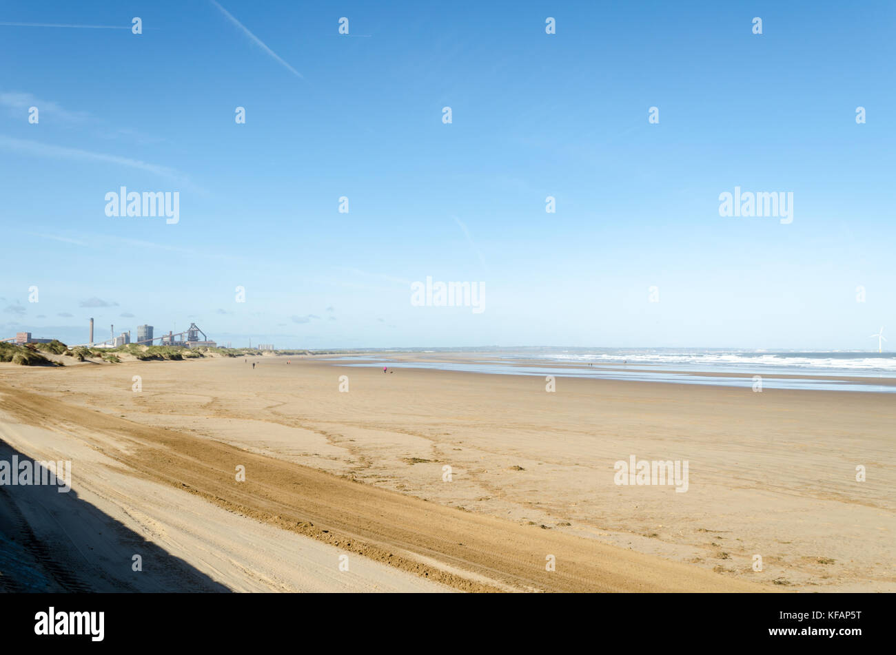 The Beach at Redcar Looking NorthWest Stock Photo Alamy