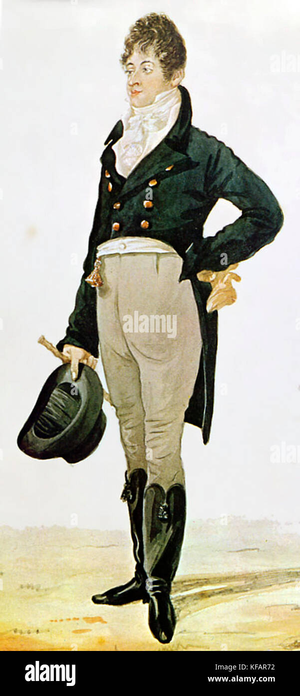 George Bryan "Beau" Brummell, iconic figure in Regency England Stock ...
