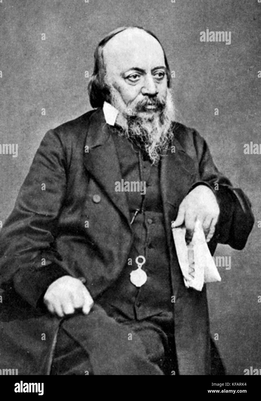 Sir Edwin Chadwick, English social reformer who worked to reform the Poor Laws and to improve sanitation and public health Stock Photo