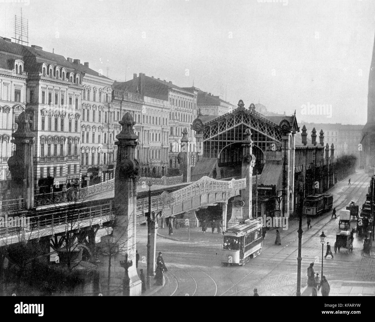 The Bülowstraße elevated station, Berlin, Germany in 1903 Stock Photo