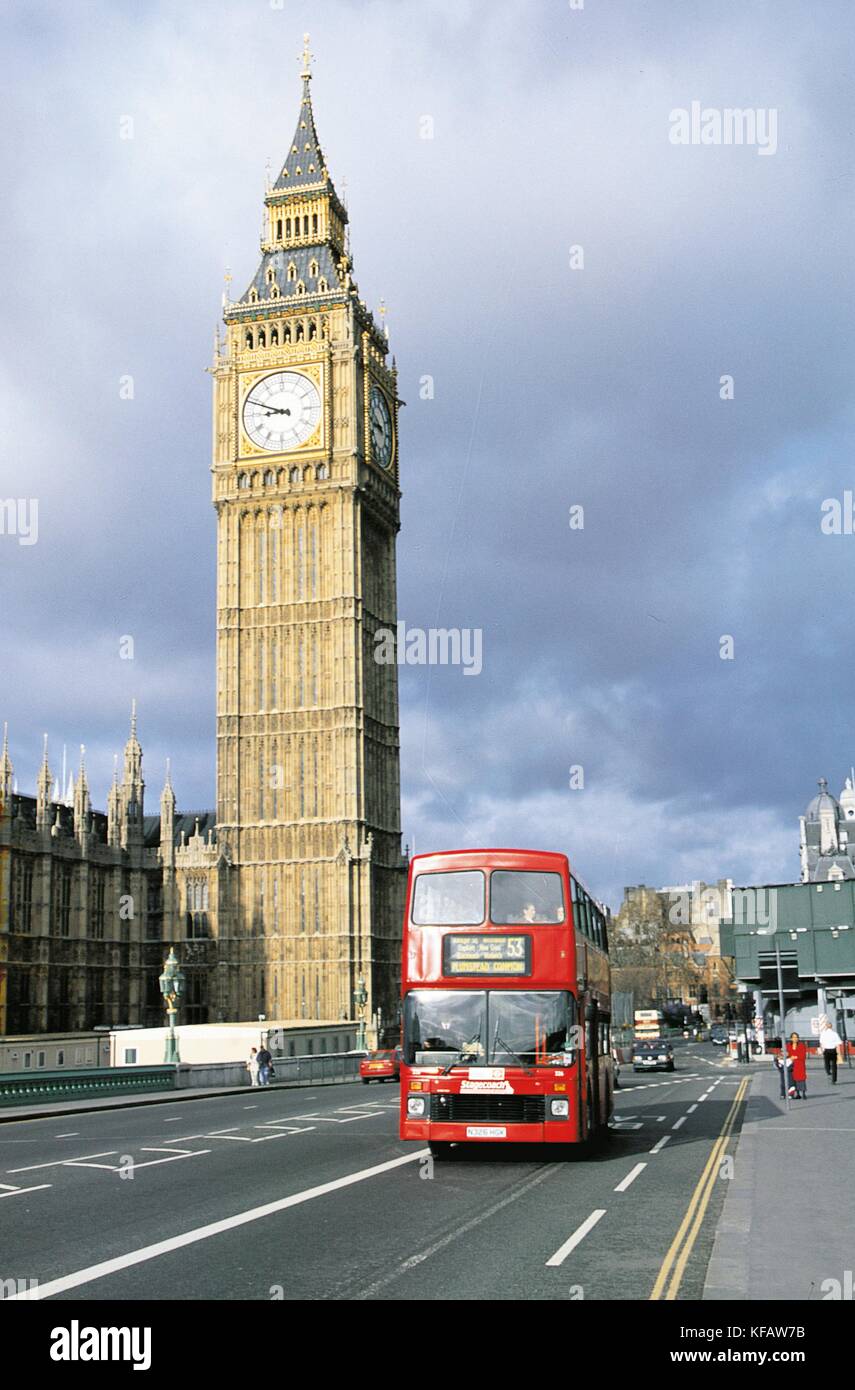 United Kingdom England London Westminster Bridge And Big Benb Stock Photo