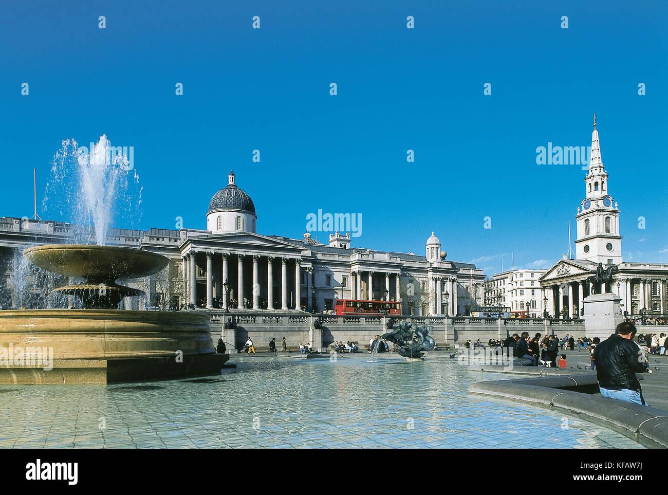 United Kingdom England London Trafalgar Square Stock Photo
