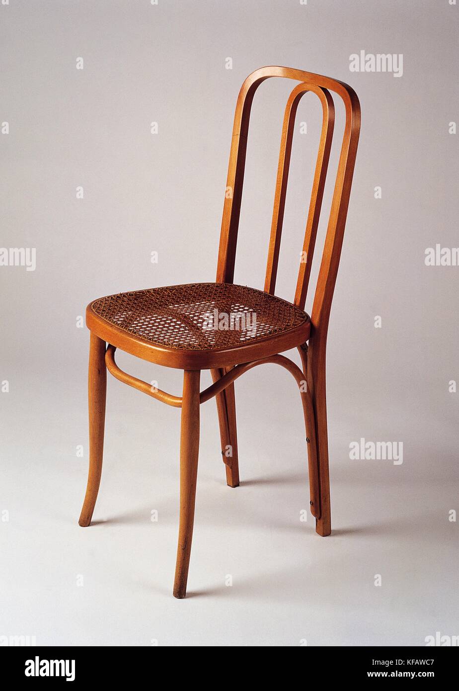 Chair, ca 1920, by Antonio Volpe. Italy, 20th century. Stock Photo