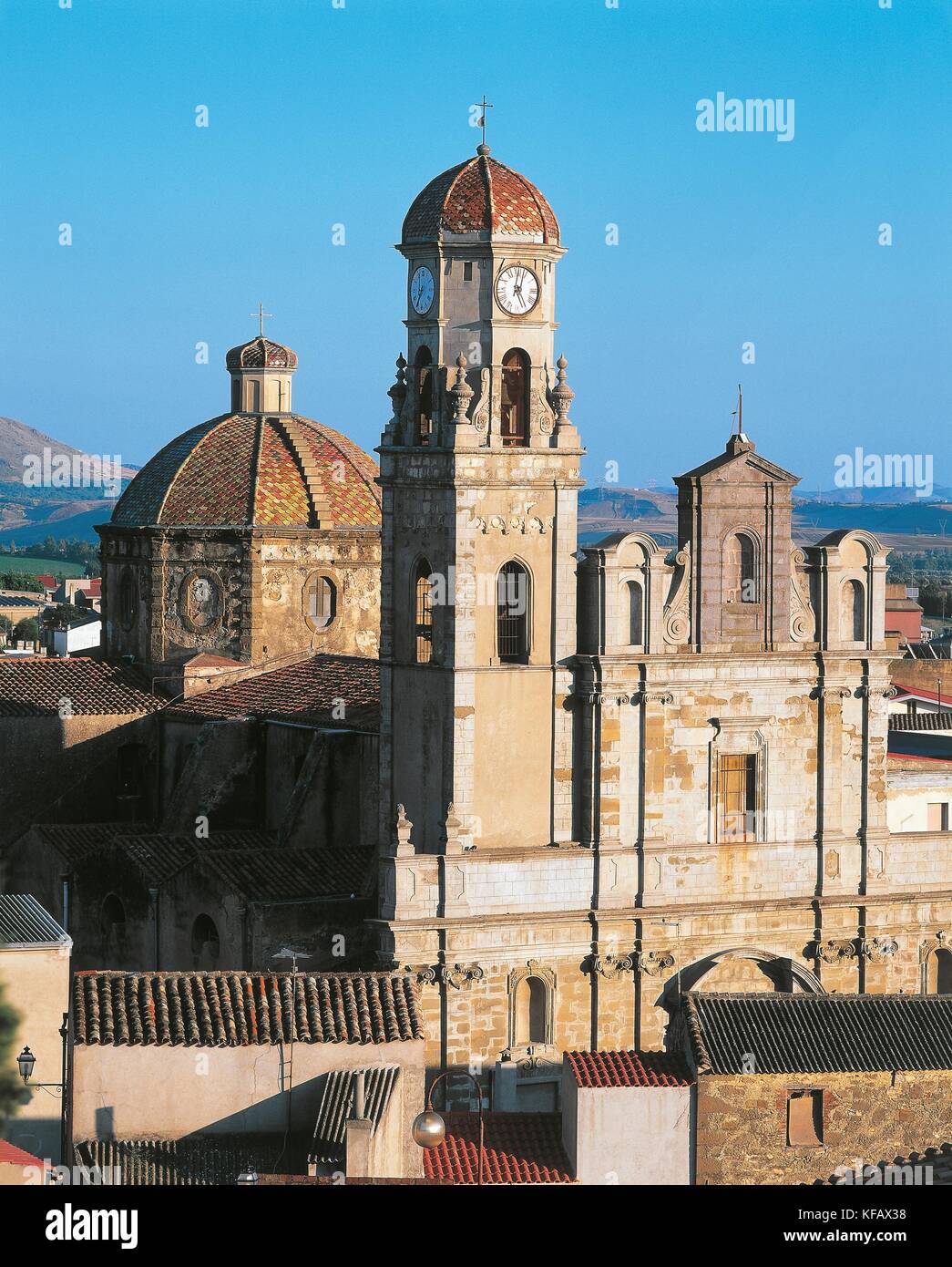The seventeenth century SARDINIA Sanluri FACADE OF THE CHURCH OF OUR LADY OF GRACE Stock Photo