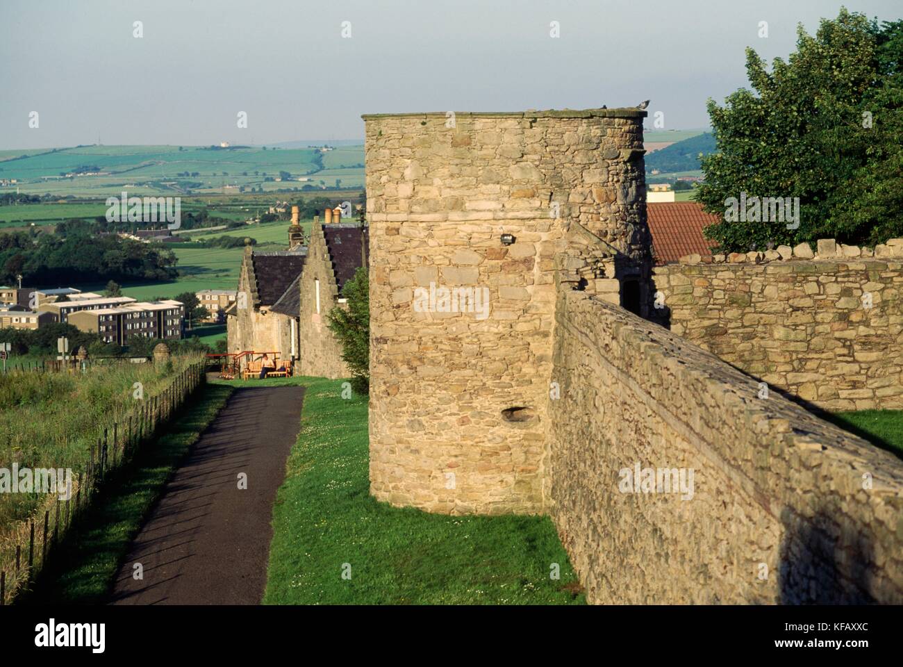 Circular tower, Craigmillar Castle, Edinburgh, Scotland. United Kingdom, 14th century. Stock Photo