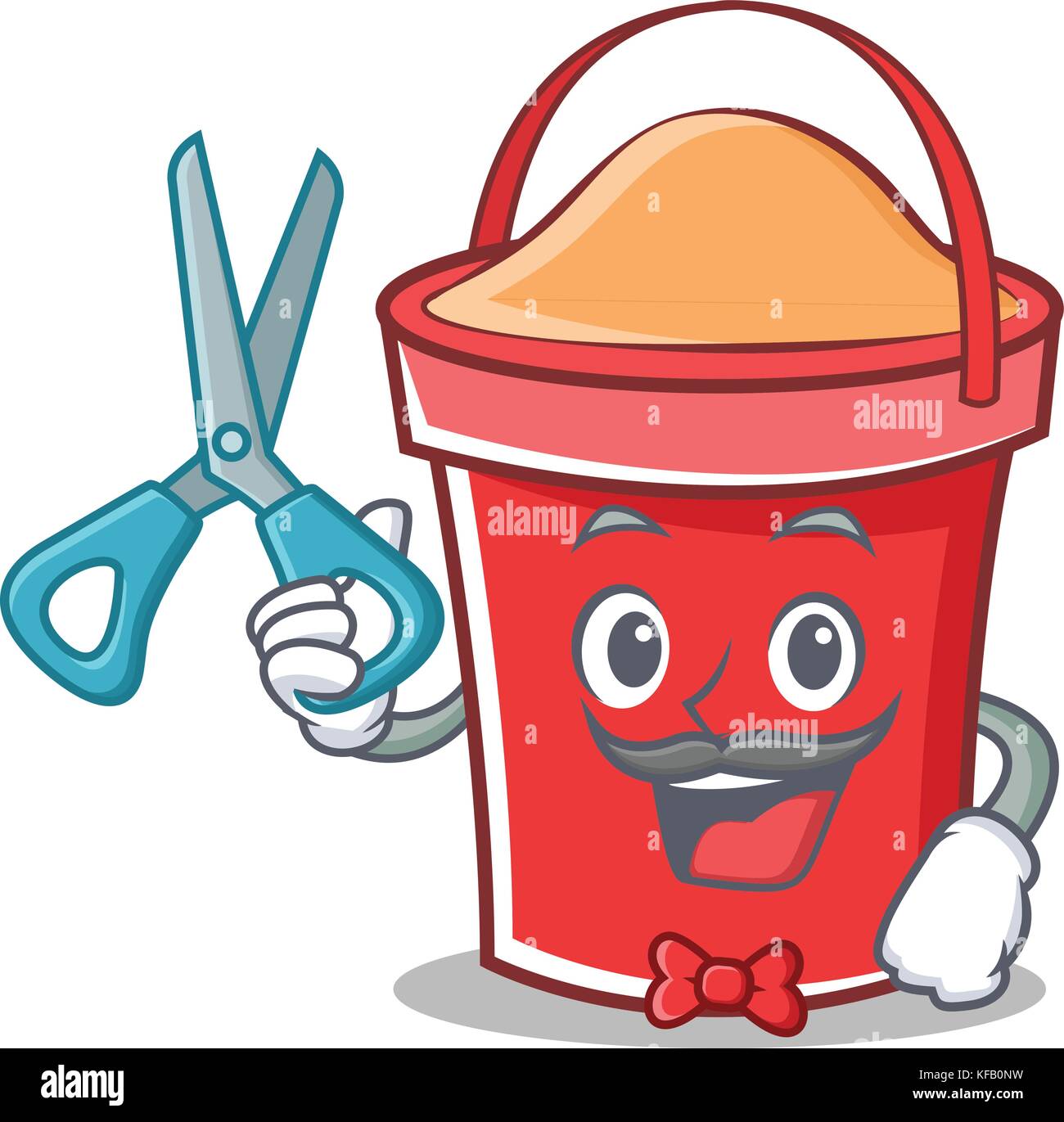 Barber bucket character cartoon style Stock Vector Image & Art Alamy