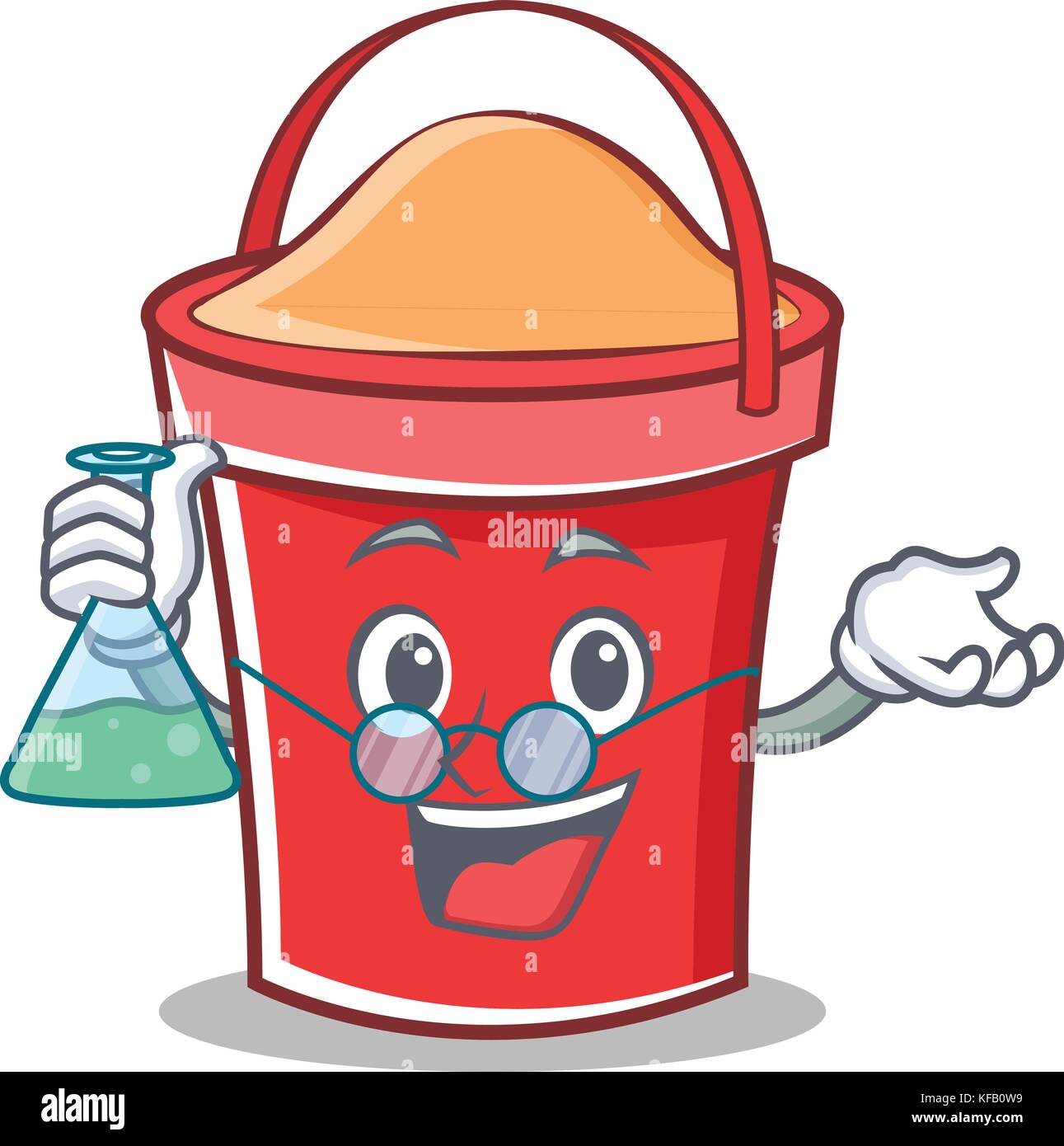 Professor bucket character cartoon style Stock Vector Image & Art - Alamy