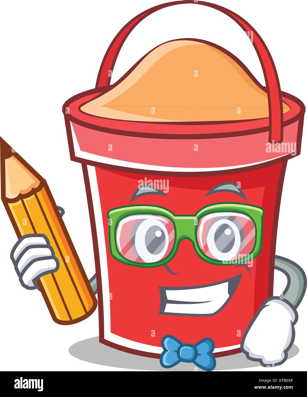 Student bucket character cartoon style Stock Vector Image & Art Alamy