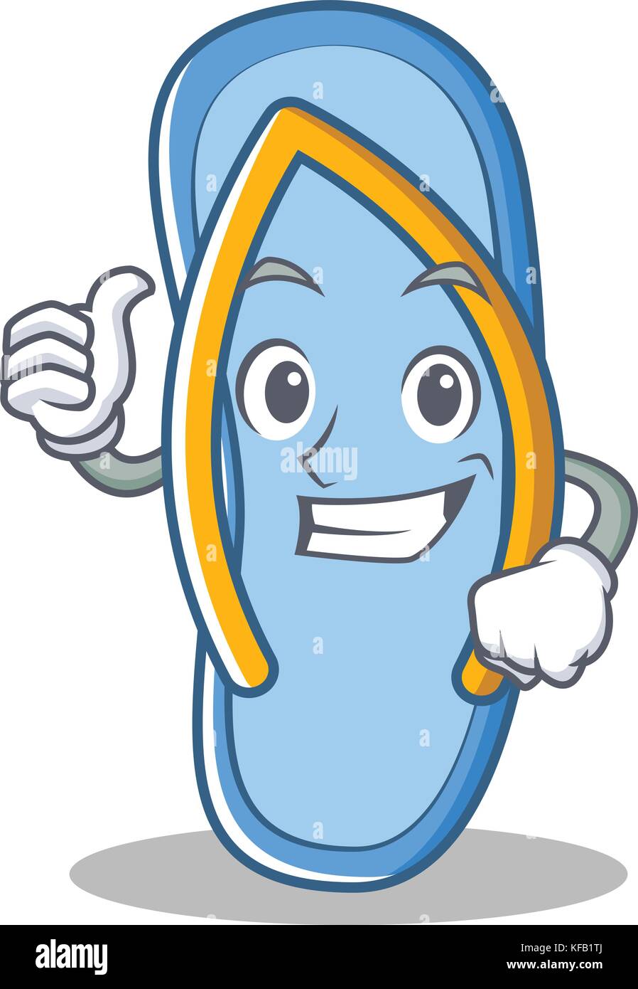 Thumbs up flip flops character cartoon Stock Vector Image & Art - Alamy