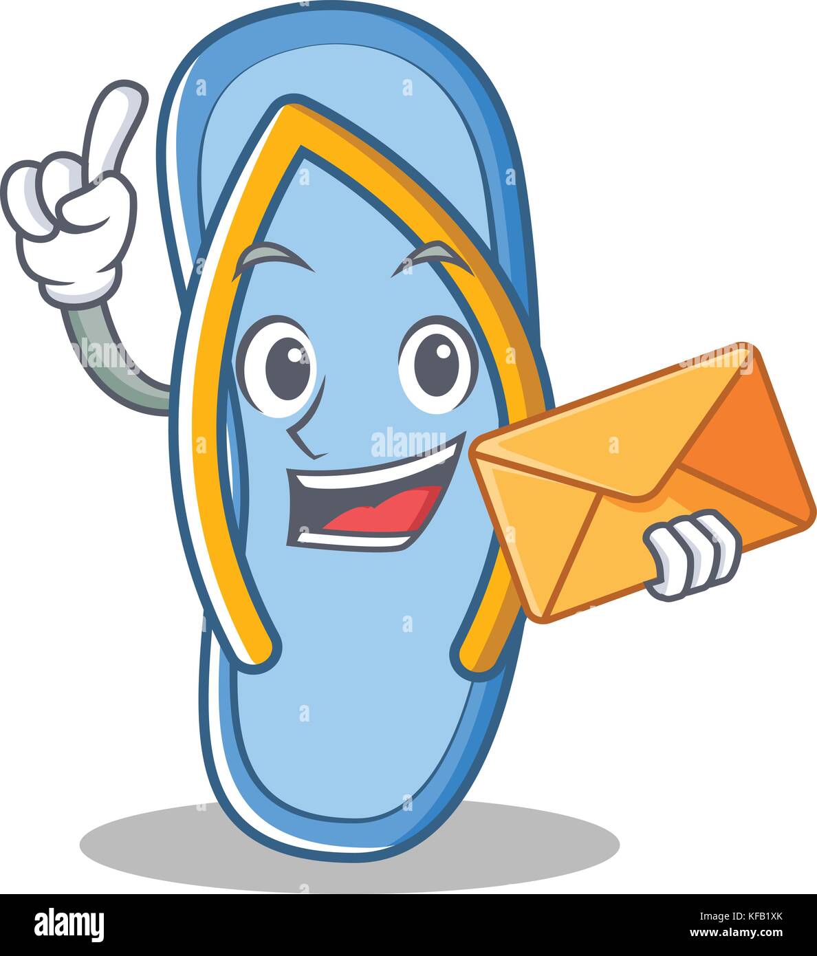 With envelope flip flops character cartoon Stock Vector Image & Art - Alamy