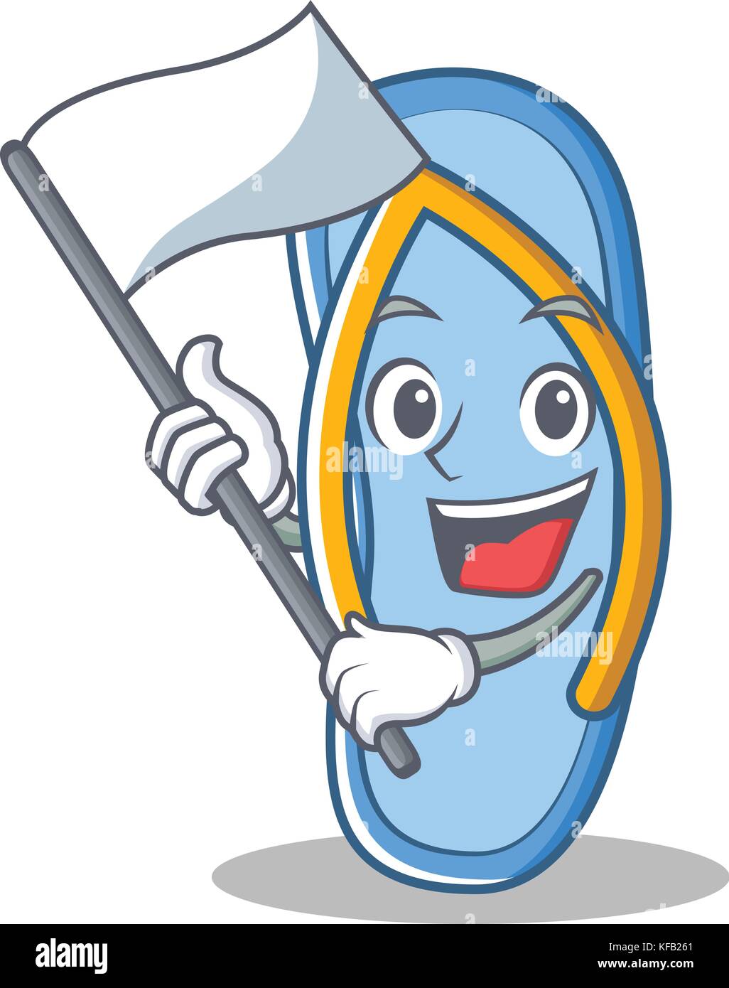 With flag flip flops character cartoon Stock Vector Image & Art - Alamy