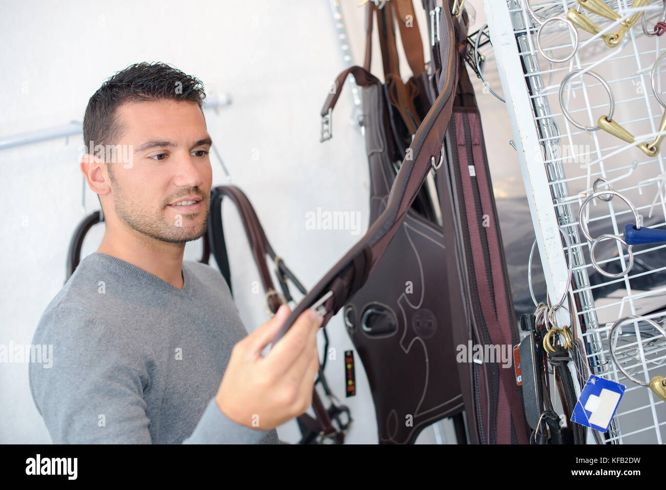 horse gear store Stock Photo Alamy