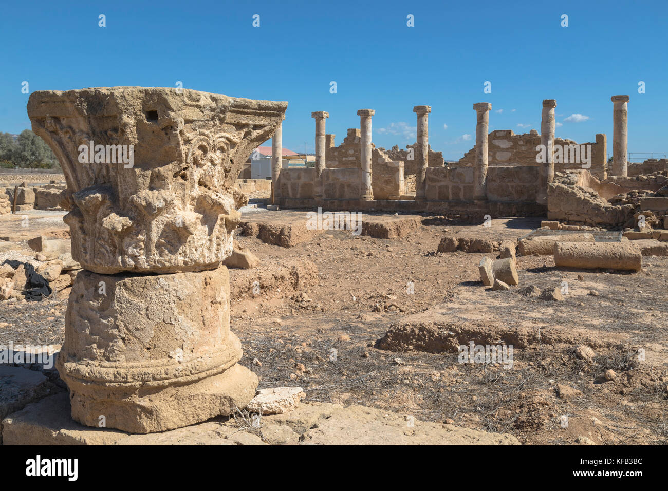 Paphos Archaeological Park, Paphos, Cyprus Stock Photo