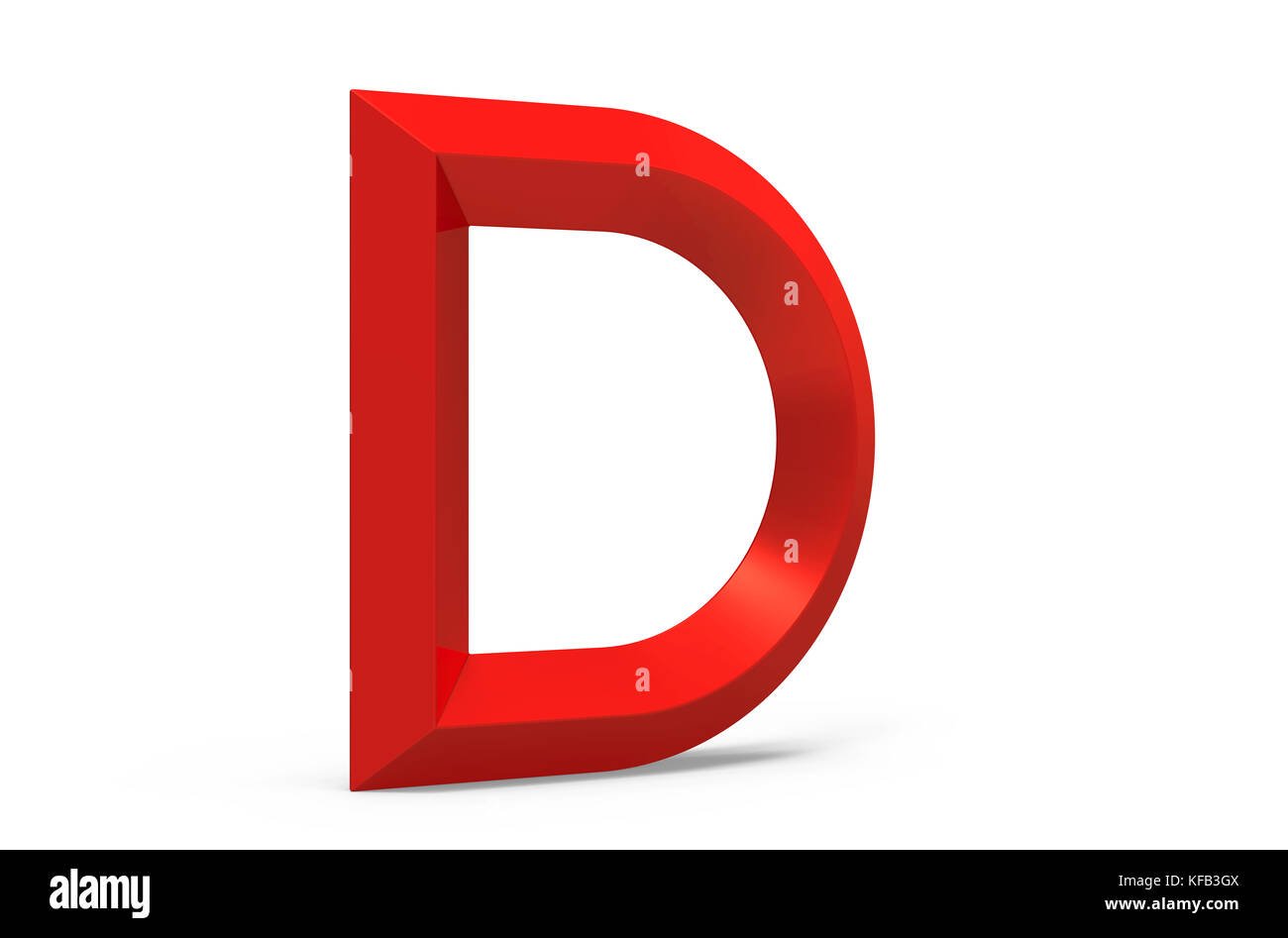 3D render red beveled alphabet D, retro 3D font design Stock Photo - Alamy