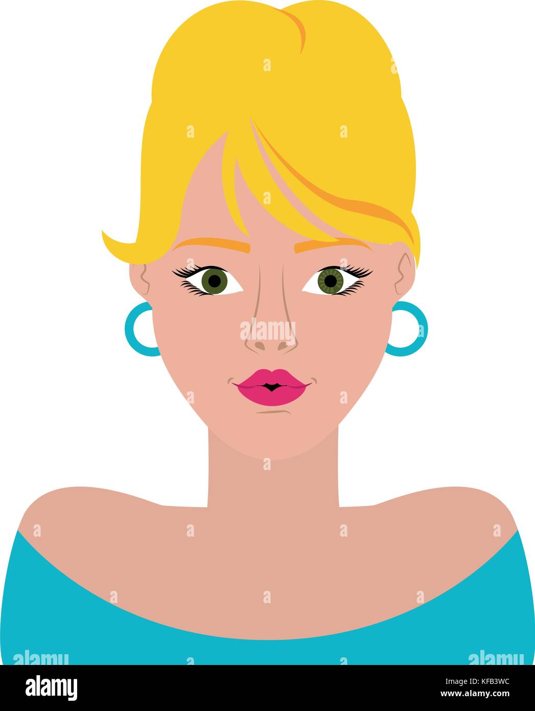 young woman icon image  Stock Vector