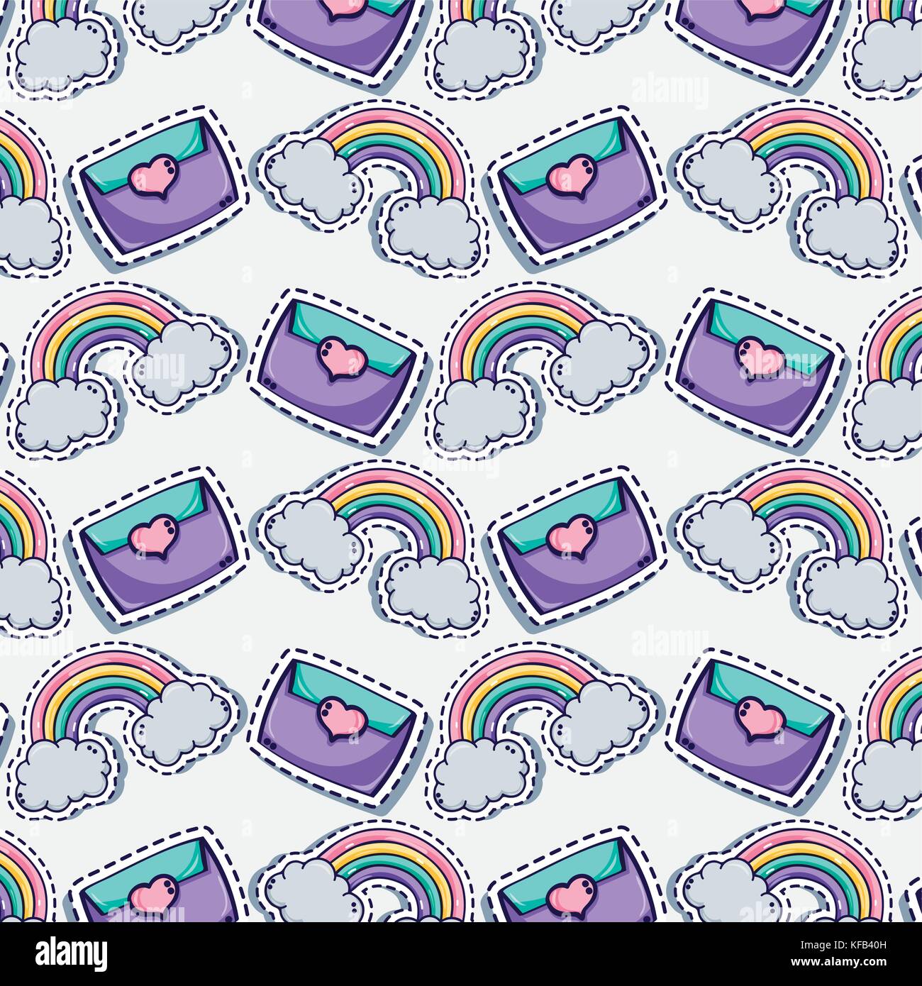 fashion cute patch background design Stock Vector Image & Art - Alamy