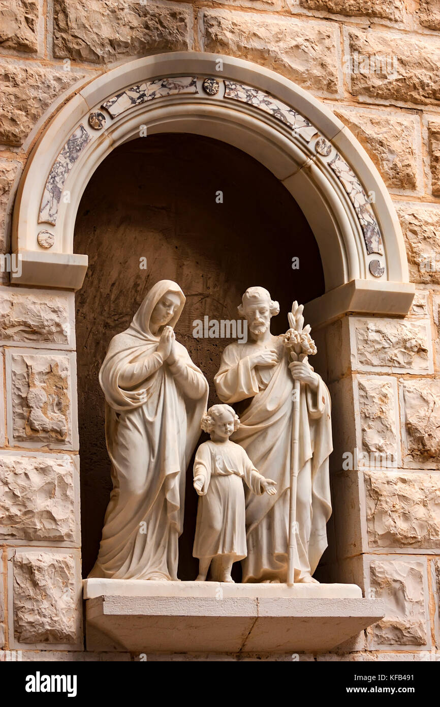 Holy Family statue in Israel Stock Photo - Alamy