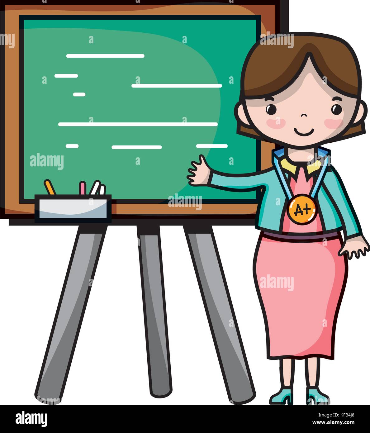 teacher teaching class lesson in the backcoard Stock Vector Image & Art ...