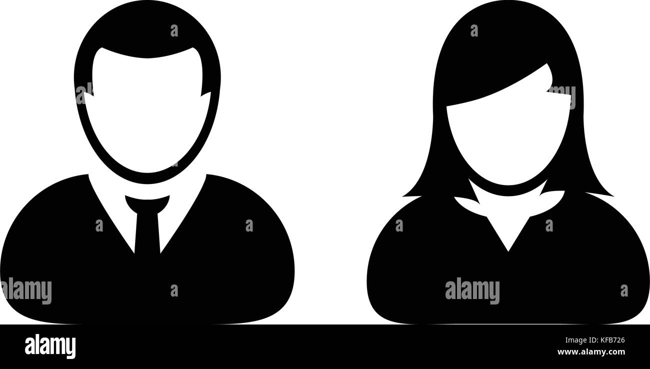 People User Avatar Profile Man Woman Characters Icons Symbol Sign