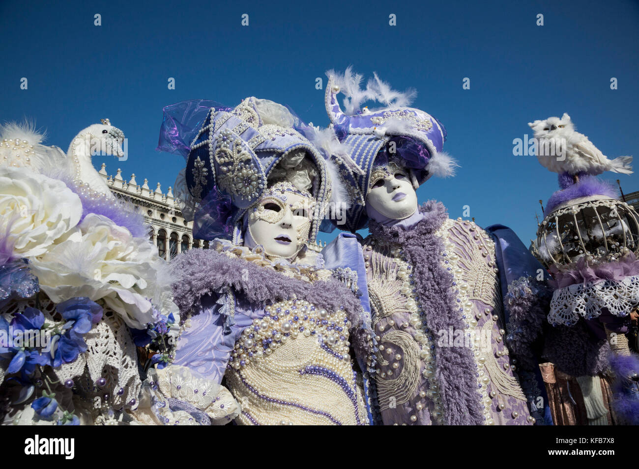 People in costume wearing masks at the carnival in Venice, Italy, Europe Stock Photo Alamy