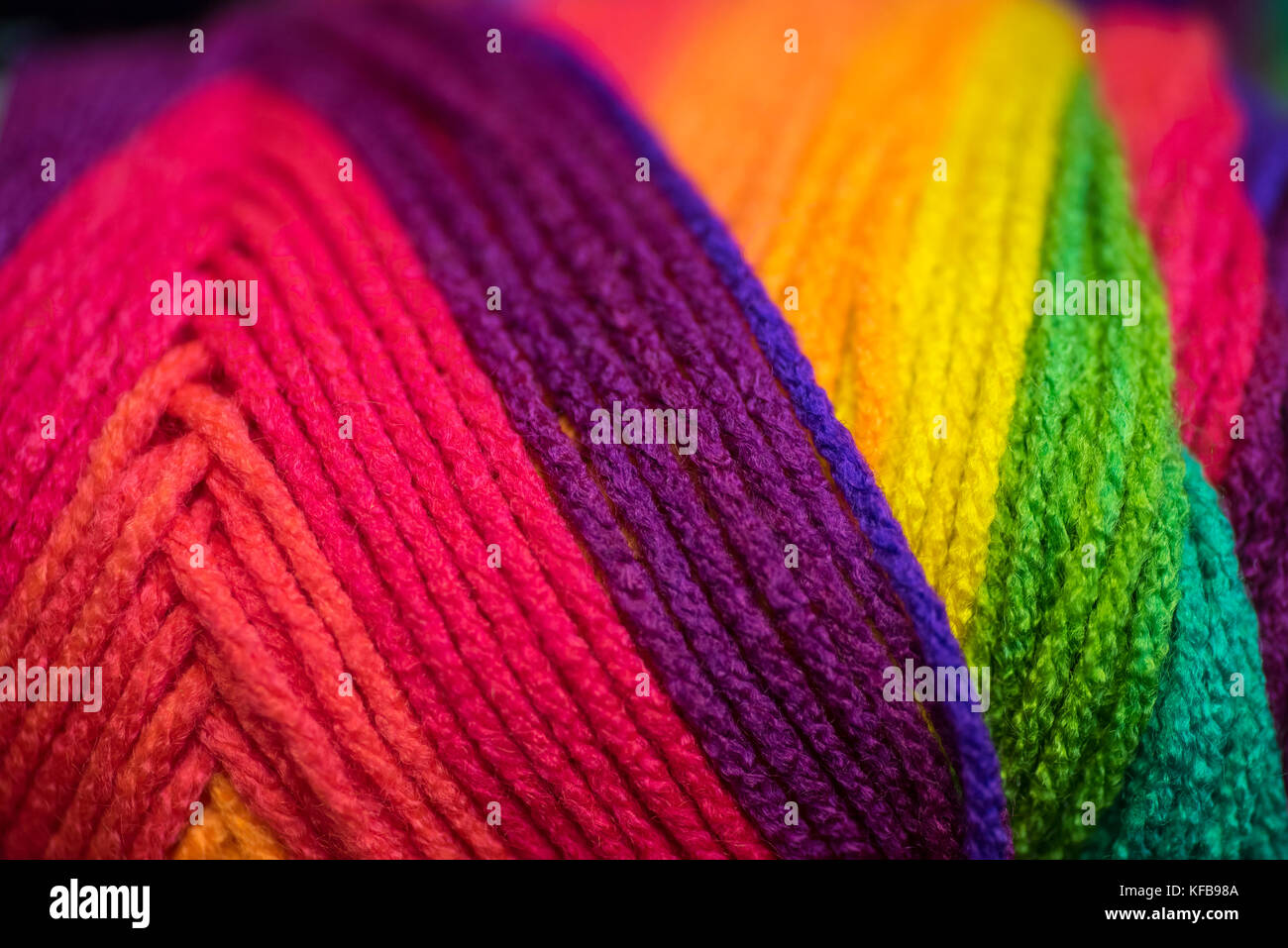 Skein of yarn in vibrant colors Stock Photo Alamy