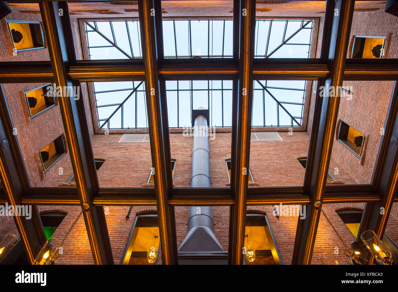 USA, Colorado, Aspen, interior of the Jerome Hotel, downtown Aspen on Main Street Stock Photo